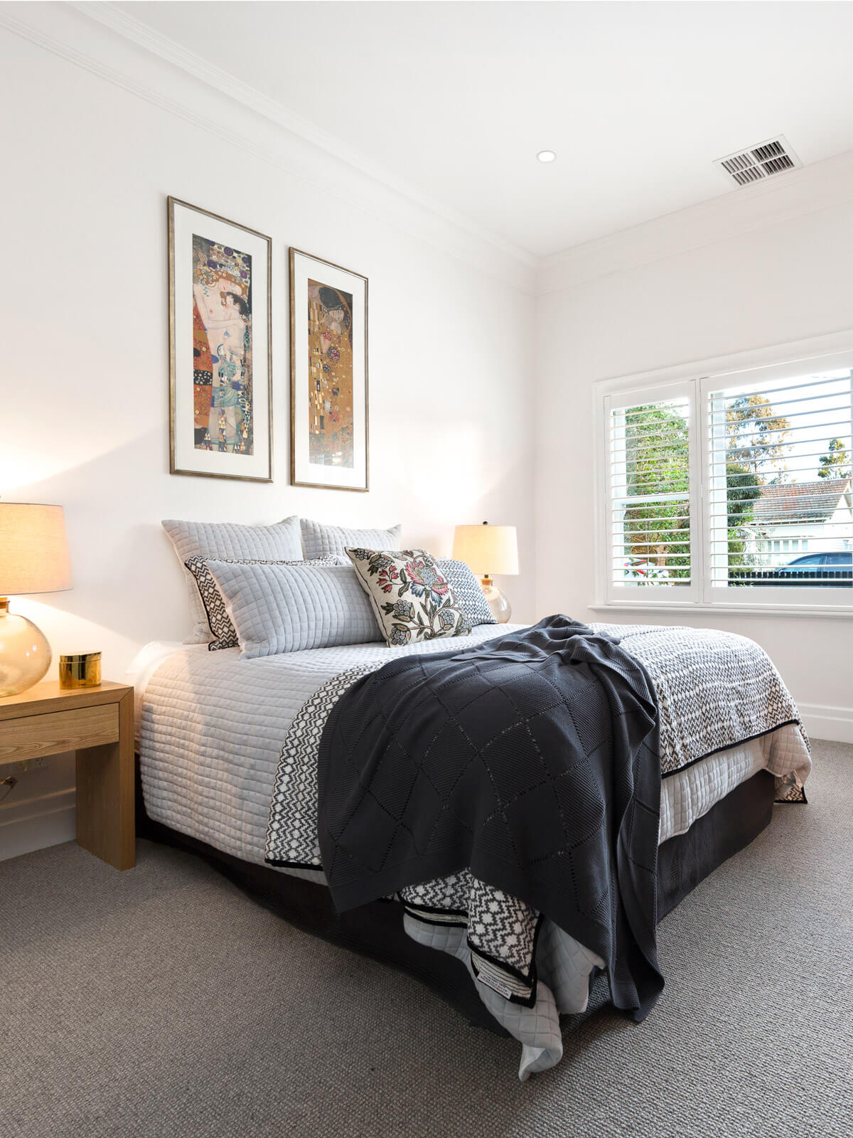 Bright bedroom with fresh ventilated air