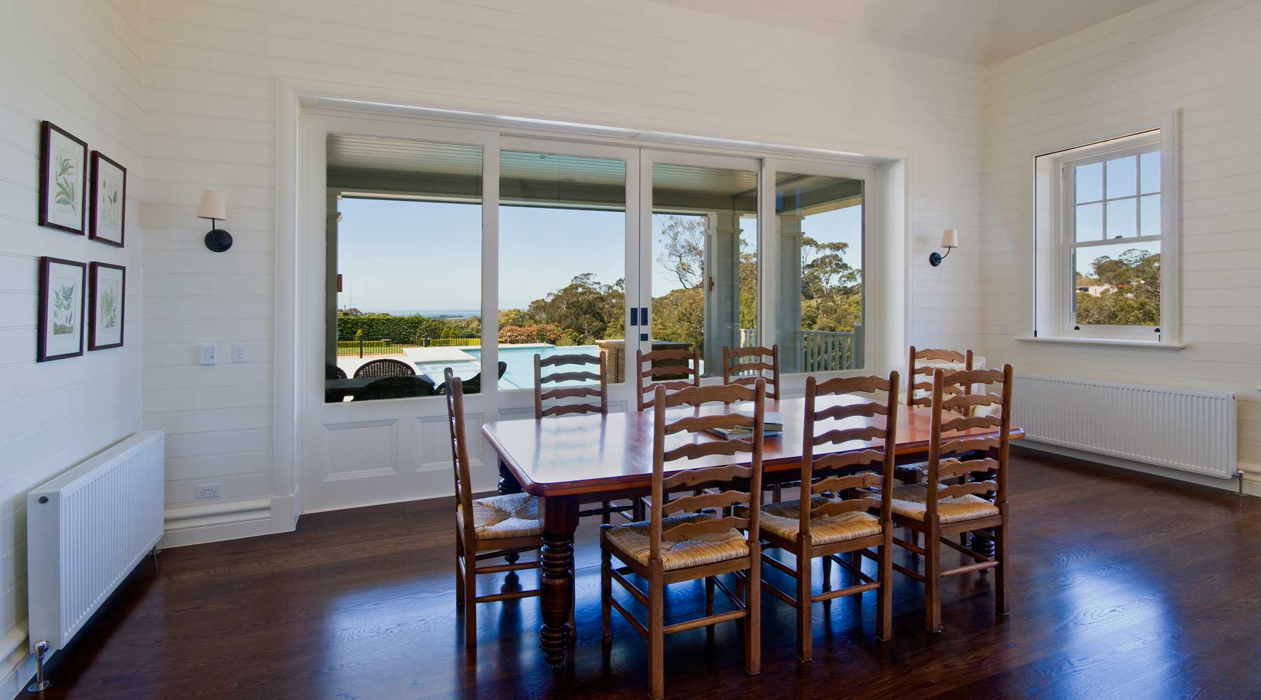 Dining Room in Callanans Road, Red Hill with Hydronic heating, Ribbed radiant panels